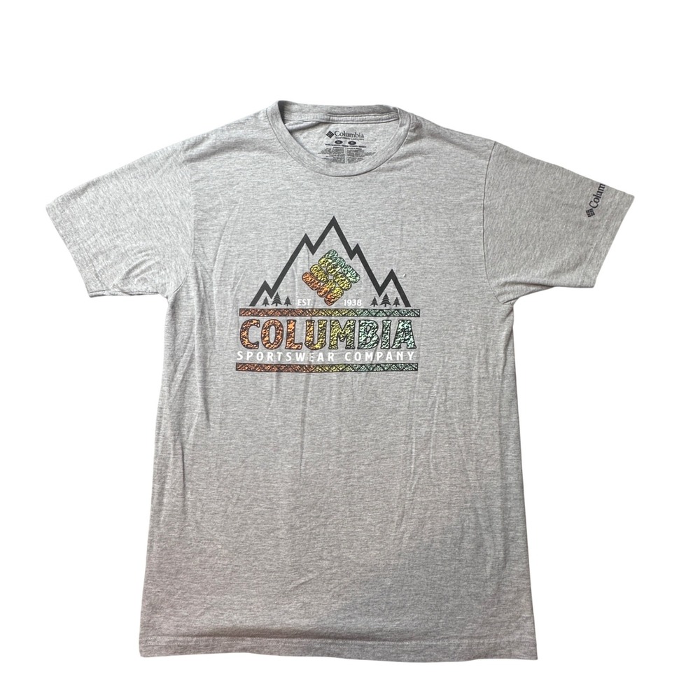 Columbia T-Shirt‎ Mens M Gray Sportswear Company Mountain Graphic Outdoor Tee